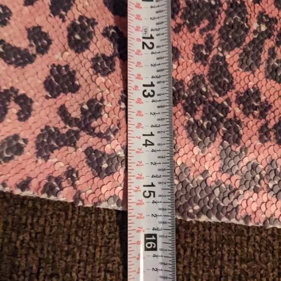 Free People sequined pink leopard mini - Picture 6 of 8